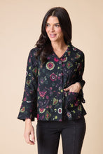 Load image into Gallery viewer, Ava Crinkle Cotton Floral Flounce Top