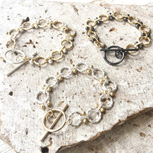 Load image into Gallery viewer, Matte Gold &amp; Silver Roped Chain Bracelets