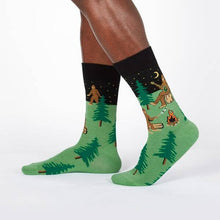 Load image into Gallery viewer, Sasquatch Camp Out Men's Crew Socks - Indie Indie Bang! Bang!