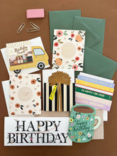 Load image into Gallery viewer, Birthday Truck die-cut folded Greeting Card