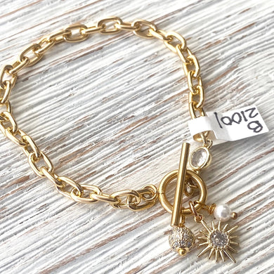 Pearl Sun Charm Bracelet - Indie Indie Bang! Bang!