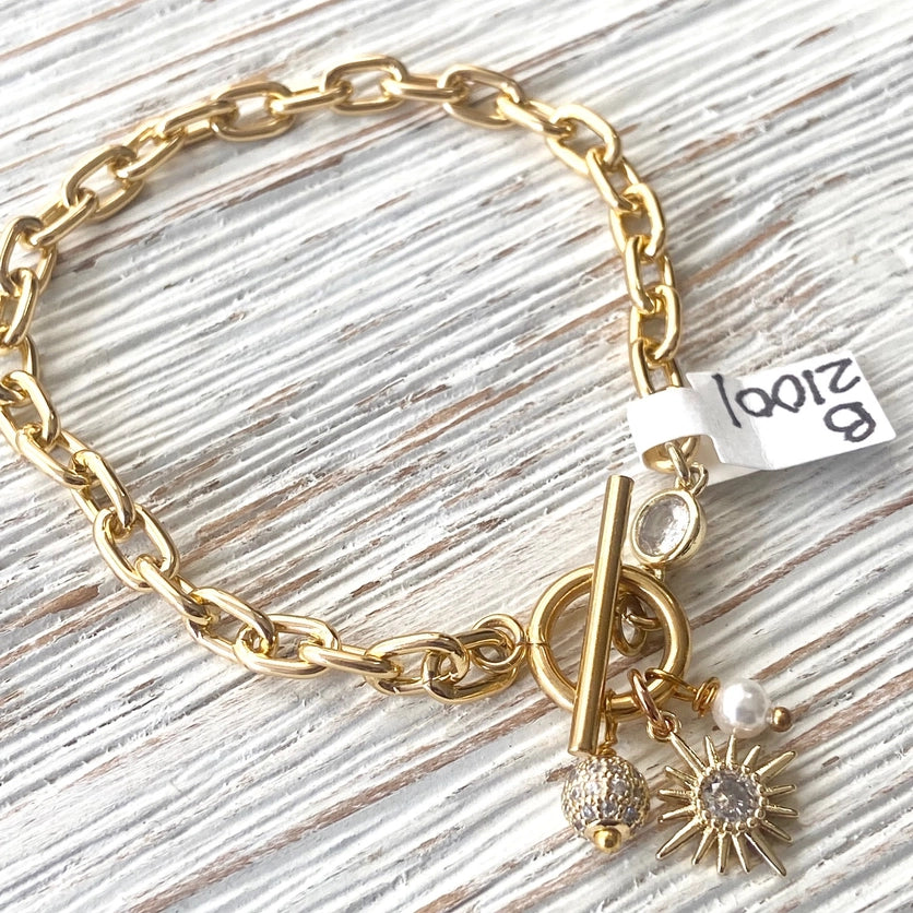 Pearl Sun Charm Bracelet - Indie Indie Bang! Bang!