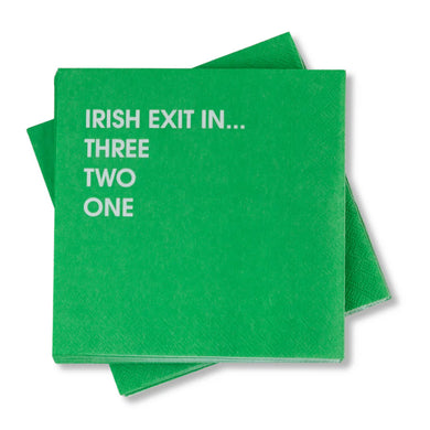 Irish Exit In... 3,2,1 - Cocktail Napkins - Indie Indie Bang! Bang!