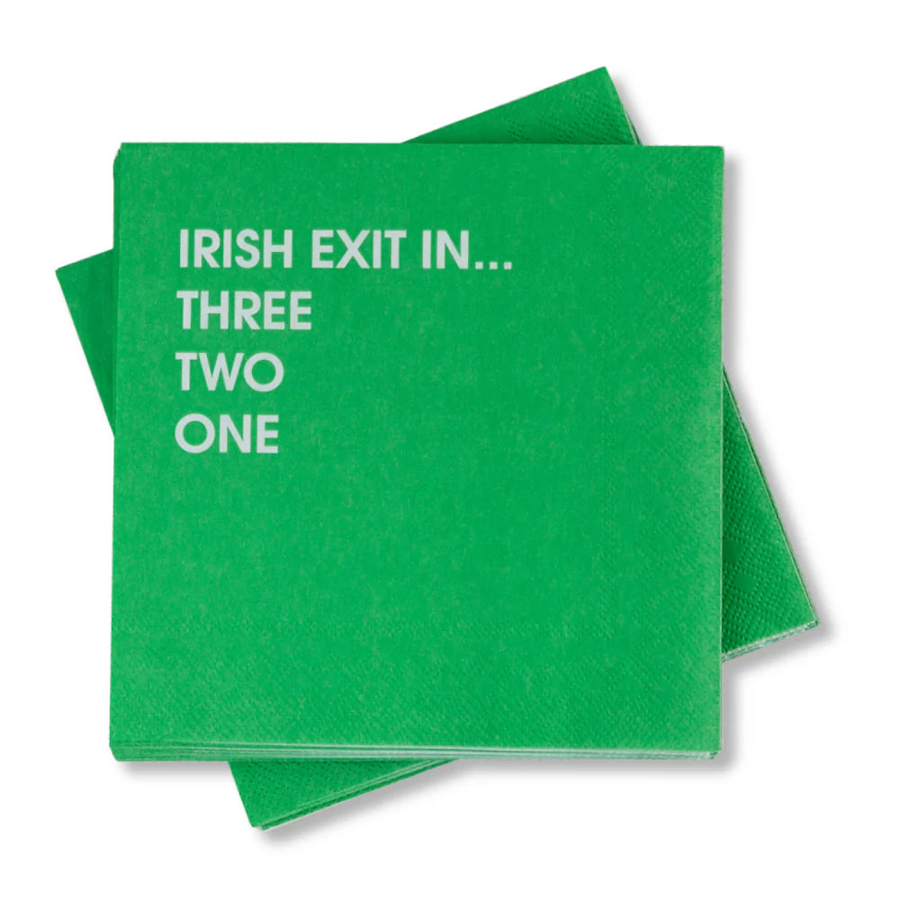 Irish Exit In... 3,2,1 - Cocktail Napkins - Indie Indie Bang! Bang!