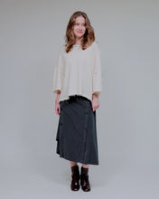 Load image into Gallery viewer, Corduroy side zip button ace skirt - Charcoal