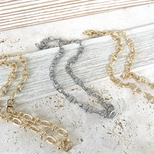 Load image into Gallery viewer, Equestrian linked chain layering crystal necklaces 