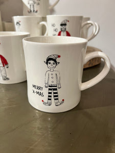 Stoneware Holiday Mugs