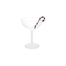 Load image into Gallery viewer, Candy Cain Stemmed Martini Glass