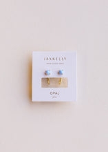 Load image into Gallery viewer, Fire Opal Huggie Earrings