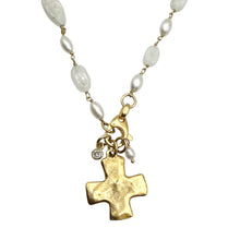 Load image into Gallery viewer, Hand casted charm necklace bee fleur de lis cross heart  - Indie Indie Bang! Bang!