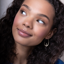 Load image into Gallery viewer, Refined Icon Earring - Swallow Hoop/Silver