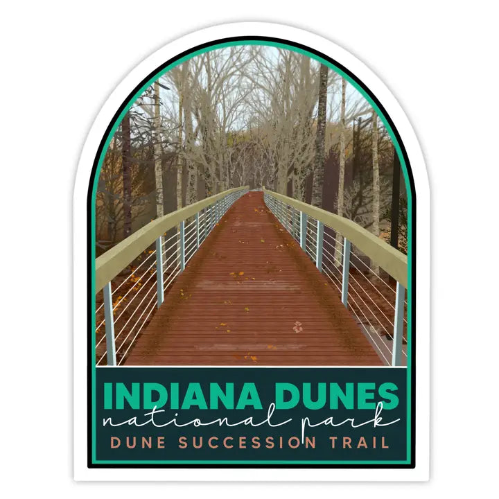 Indiana Dunes National Park Dune Succession Trail Sticker - Indie Indie Bang! Bang!