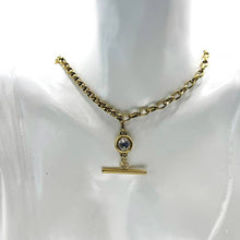 Load image into Gallery viewer, Stainless Steel Mixed Chain T-Bar Swarovski Crystal Necklace