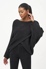 Load image into Gallery viewer, Women&#39;s Knit Boat-Neck Sweater (Black) - Indie Indie Bang! Bang!