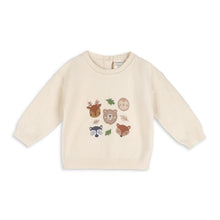 Load image into Gallery viewer, Woodland Animals Knit Baby Pullover (Organic Cotton)