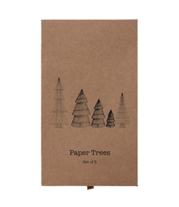 Paper Folding Honeycomb Trees w/ Gold Glitter, 3 Colors, Set of 5 - Indie Indie Bang! Bang!