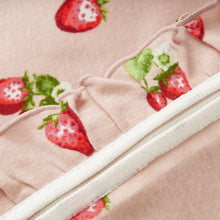 Load image into Gallery viewer, Strawberry Ruffle Organic Cotton Footed Romper - Indie Indie Bang! Bang!