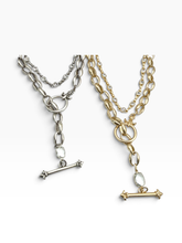 Load image into Gallery viewer, French Fleur De Lis 2-Way Toggle Necklace