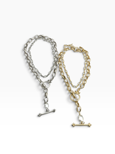 Load image into Gallery viewer, French Fleur De Lis 2-Way Toggle Necklace