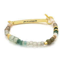 Load image into Gallery viewer, Hidden Message Bracelet - Unstoppable/Chiltonite/Gold - Indie Indie Bang! Bang!