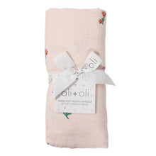 Load image into Gallery viewer, Petite Posies Bamboo Muslin Swaddle