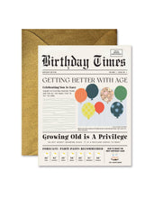 Load image into Gallery viewer, Birthday Times Greeting Card