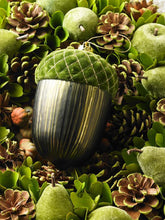 Load image into Gallery viewer, Glass Acorn Ornament with Quilted Velvet Top - Indie Indie Bang! Bang!