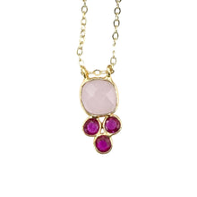 Load image into Gallery viewer, Genuine Gemstone Dainty Cluster Gold Necklaces - Indie Indie Bang! Bang!