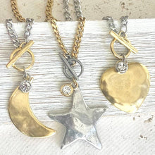 Load image into Gallery viewer, Star, Moon, Heart Mixed Metal Necklaces
