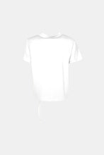 Load image into Gallery viewer, Gathered Bottom Crew White Tee - Indie Indie Bang! Bang!