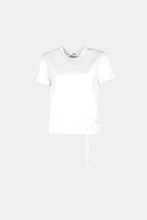 Load image into Gallery viewer, Gathered Bottom Crew White Tee - Indie Indie Bang! Bang!