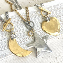 Load image into Gallery viewer, Star, Moon, Heart Mixed Metal Necklaces