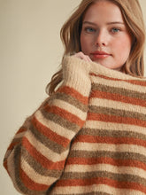 Load image into Gallery viewer, Tan Multi-Stripe Sweater