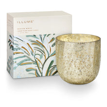 Load image into Gallery viewer, Winter White Large Boxed Crackle Glass Candle