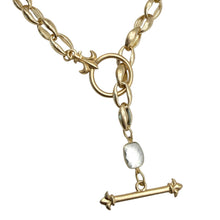 Load image into Gallery viewer, French Fleur De Lis 2-Way Toggle Necklace