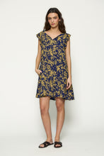Load image into Gallery viewer, Midnight Olive Flower Dress - Indie Indie Bang! Bang!