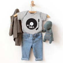 Load image into Gallery viewer, Vinyl Record Old Soul Baby Bodysuit - Gray Heather