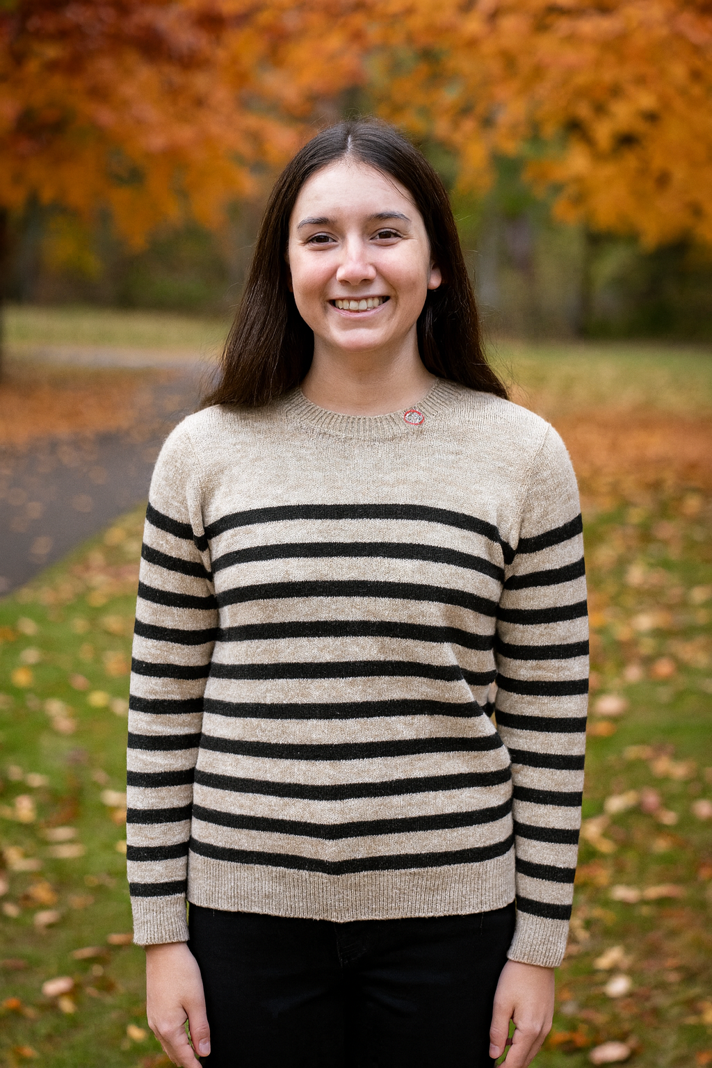 Coco Stripped Camel Sweater with Smiley Detail - Indie Indie Bang! Bang!