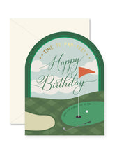 Load image into Gallery viewer, Time to Par-Tee Golf Birthday Arch Greeting Card