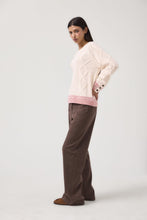 Load image into Gallery viewer, Cable Knit Cream w/ button sleeve detail Sweater | MD'M - Indie Indie Bang! Bang!
