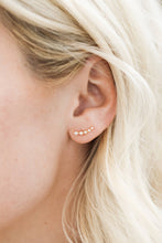 Load image into Gallery viewer, Crawler - White CZ - Gold Earrings