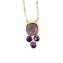 Load image into Gallery viewer, Genuine Gemstone Dainty Cluster Gold Necklaces - Indie Indie Bang! Bang!