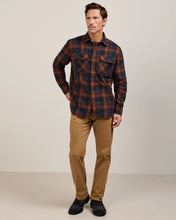 Load image into Gallery viewer, Plaid Burnside Cotton Flannel Shirt - Navy/Brown Plaid | Pendleton