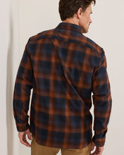Load image into Gallery viewer, Plaid Burnside Cotton Flannel Shirt - Navy/Brown Plaid | Pendleton