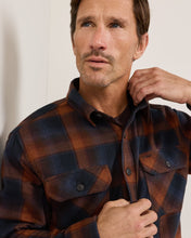 Load image into Gallery viewer, Plaid Burnside Cotton Flannel Shirt - Navy/Brown Plaid | Pendleton