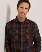 Load image into Gallery viewer, Plaid Burnside Cotton Flannel Shirt - Navy/Brown Plaid | Pendleton