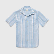Load image into Gallery viewer, Joey Stripe 1 pocket slub Shirt - Cendre Blue: White Combo / Medium - Indie Indie Bang! Bang!