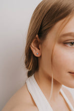 Load image into Gallery viewer, Mini Energy Gem - Fire Opal - Gold Earrings