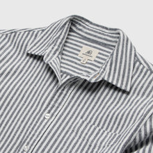 Load image into Gallery viewer, Brian Brushed Twill Stripe Shirt - White / Navy - Indie Indie Bang! Bang!