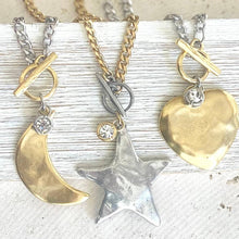 Load image into Gallery viewer, Star, Moon, Heart Mixed Metal Necklaces